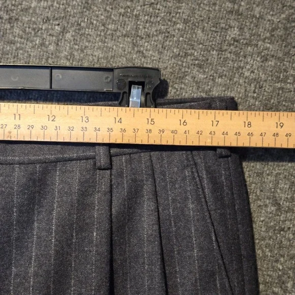 Brooks Brothers 346 Men's Size 46R Grey Pinstripe Wool Suit Pants 35 x 30